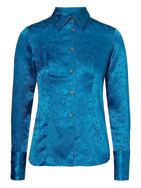 Song For The Mute crinkled-finish shirt Blue 232WSH026