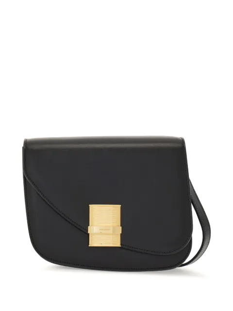 Ferragamo XS Fiamma leather crossbody bag Black 769385