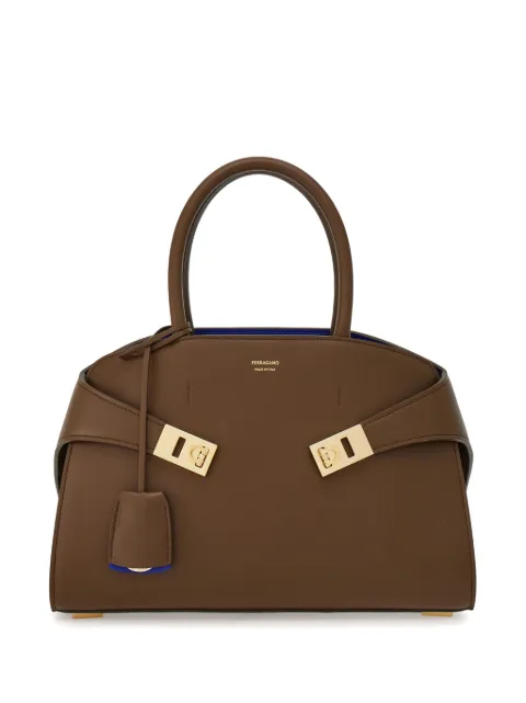 Ferragamo Hug bicolor handbag M Brown 771867