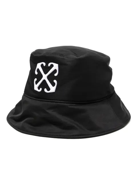 Off-White logo-embroidered bucket hat Black OWLB021C99FAB0061001