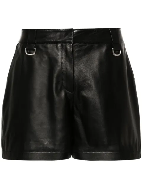 Off-White high-waisted leather shorts Black OWJF008S24LEA0011000