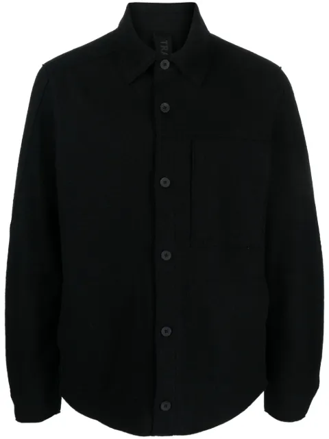 Transit felted virgin wool shirt Black CFUTRVK203