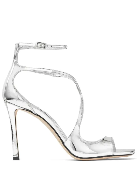 Jimmy Choo Azia 95 ankle-strap sandals Silver J000166498