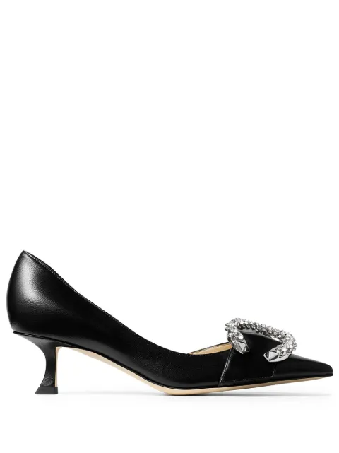 Jimmy Choo 50mm Melva Dorsay leather pumps Black MELVADORSAY50AYU