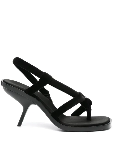 Ferragamo 85mm velvet sandals Black 769356