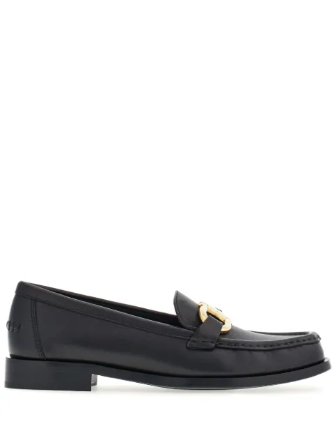 Ferragamo moccasins with Gancini ornament Black 769755