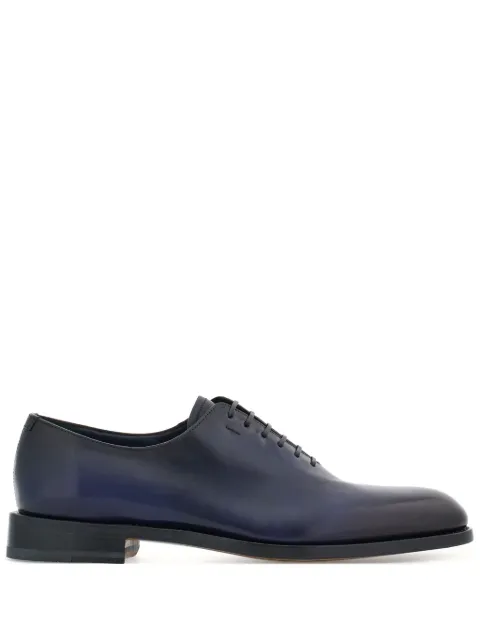 Ferragamo Tramezza plain toe oxford shoes Blue 768672