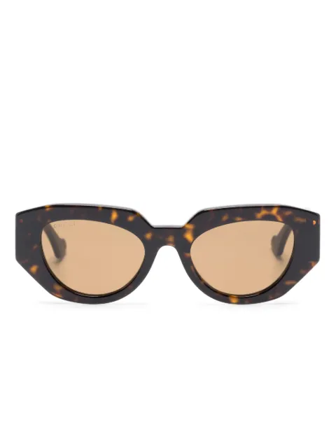 Gucci Eyewear tortoiseshell-effect geometric-frame glasses Brown GG1421S002