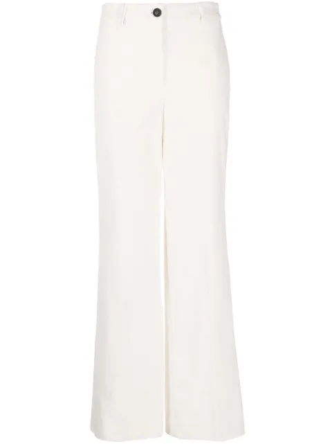 Lorena Antoniazzi corduroy high-waist wide-leg trousers White I2344PA75A4245
