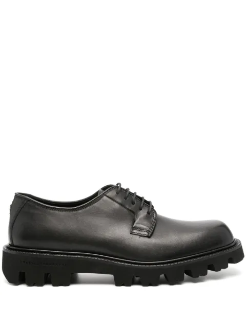 Fratelli Rossetti logo-plaque leather derby shoes Black 46689