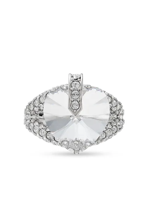 Jimmy Choo heart crystal ring Silver HEARTDOUBLERINGLNZ