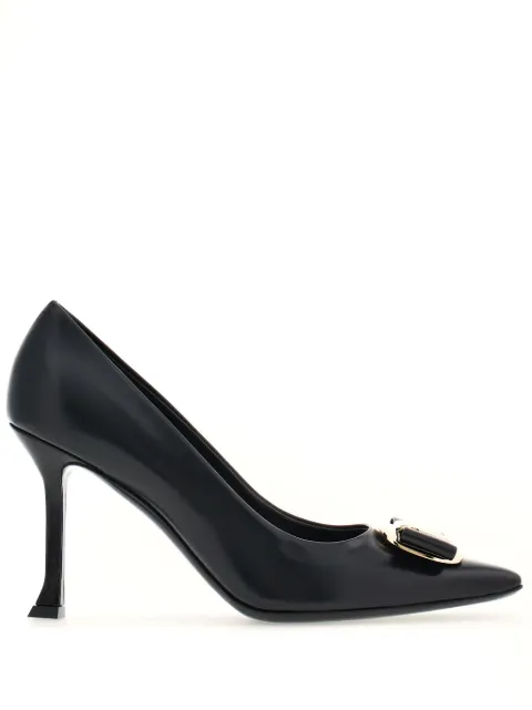 Ferragamo 85mm New Vara leather pumps Black 768711