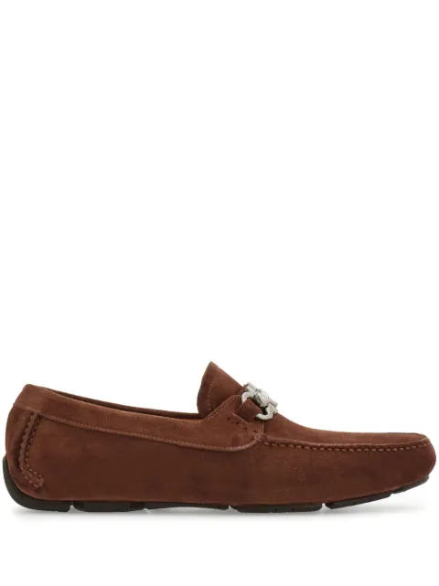 Ferragamo Gancini suede loafers Brown 768074020350COCOABROWNNEWBISCOTTO