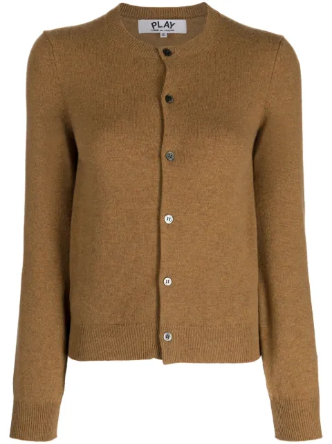 Comme Des Garçons Play fine-knit wool cardigan Brown P1N091
