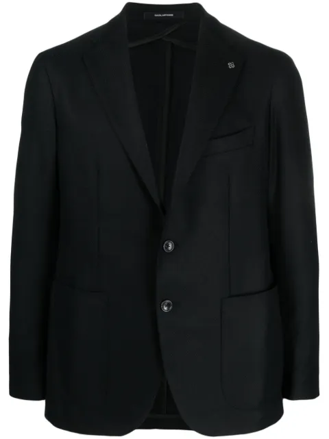 Tagliatore single-breasted appliqué-detail blazer Black 1SMC22K440007