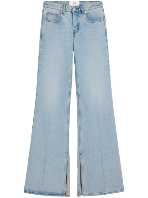 AMI Paris flared-leg cotton jeans Blue E24FTR425DE0027