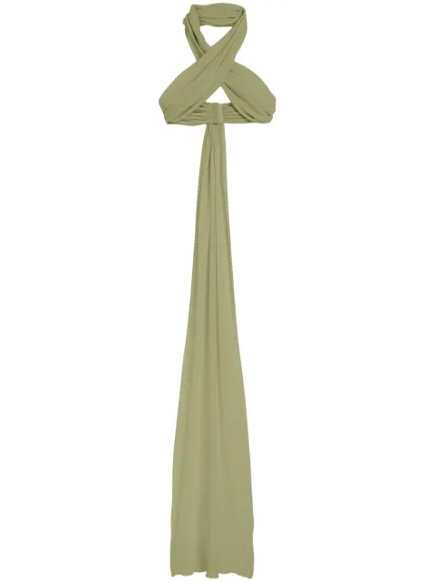 AMI Paris silk wrap top Green E24FTP321SE0008