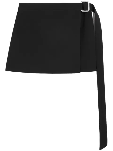 AMI Paris wrap virgin wool miniskirt Black E24FSK119WV0045