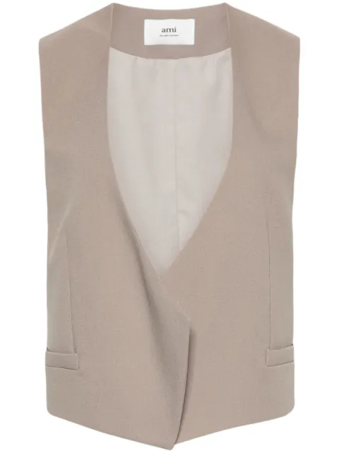 AMI Paris open-front waistcoat Neutrals FBV757WV0039