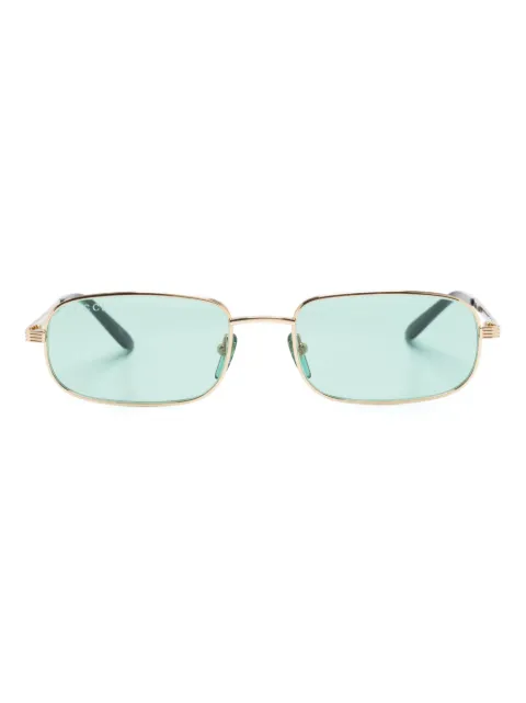 Gucci Eyewear logo-engraved rectangle-frame sunglasses Gold GG1457S