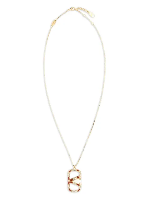 Valentino Garavani VLogo Signature crystal-embellished necklace Gold WJ0U35PBX