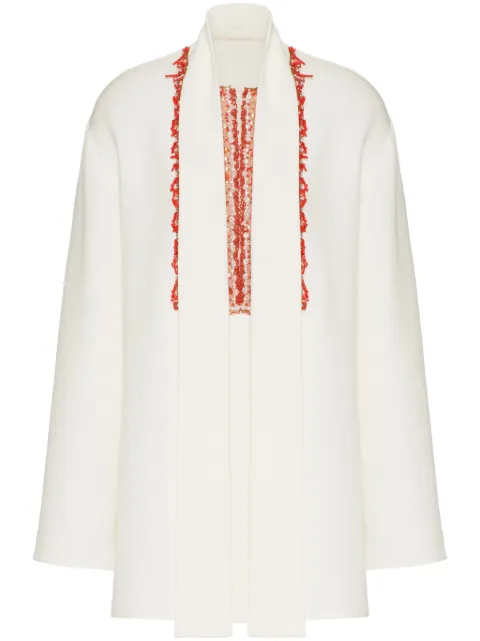 Valentino Garavani Cady Couture embroidered blouse White BAE8X01MM