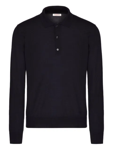 Valentino Garavani long-sleeve polo shirt Black VKP02H9Y8
