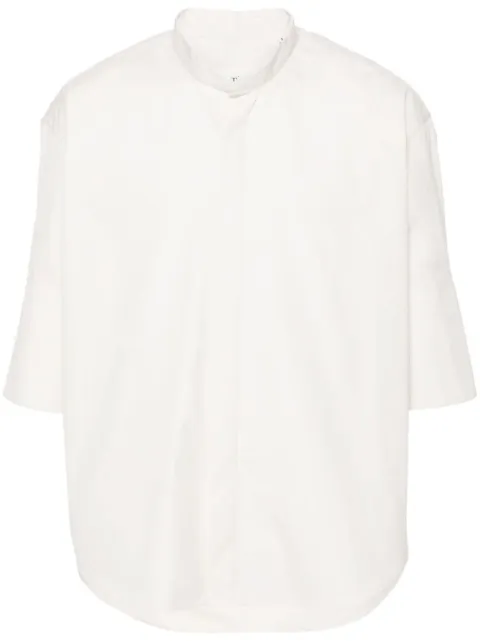 AMI Paris band-collar cotton shirt White E24USH218CO0063