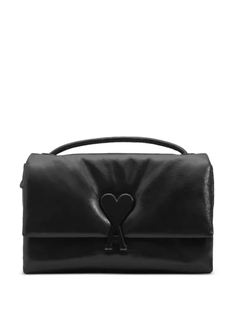 AMI Paris Voulez-Vous leather shoulder bag Black H26ULL163AL0052