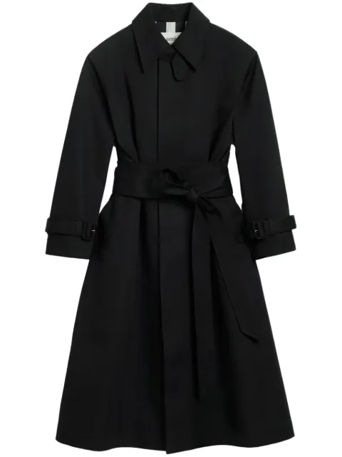 AMI Paris belted cotton trench coat Black E24UJK504CO0061