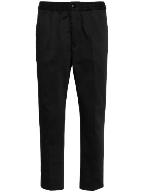 AMI Paris elasticated-waist cropped trousers Black HTR206CO0009