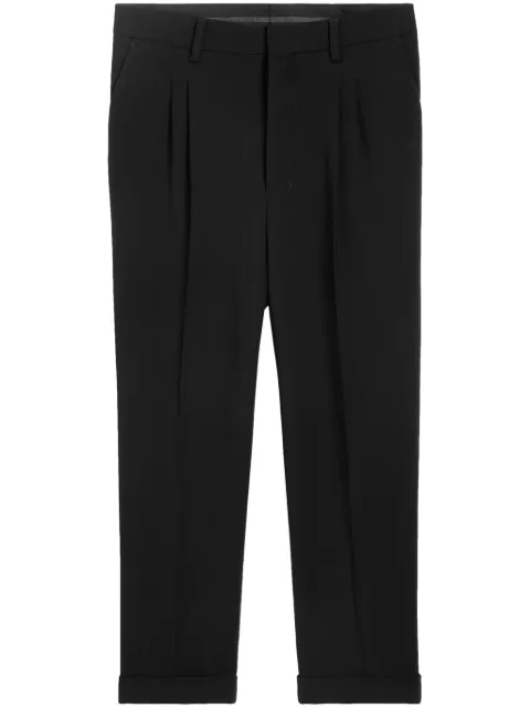 AMI Paris pressed-crease tapered trousers Black E24HTR100VI0007