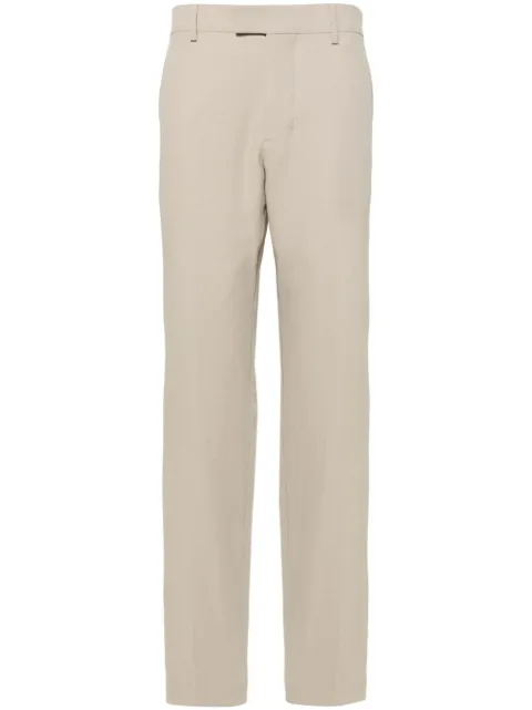 AMI Paris belt loops tailored trousers Neutrals E24HTR008WV0039