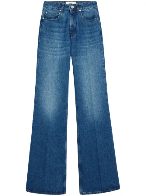 AMI Paris high-rise flared-leg jeans Blue E24FTR420DE0025