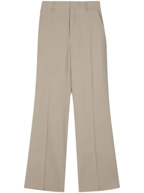 AMI Paris flared twill trousers Neutrals E24FTR415VI0007