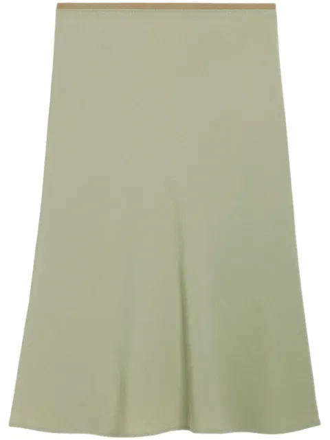 AMI Paris crepe midi skirt Green E24FSK221AC0009