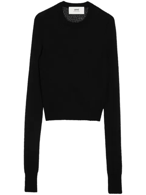 AMI Paris bouclé sweater Black E24FKS037KN0044