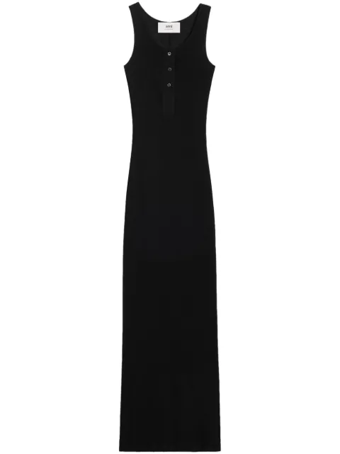 AMI Paris sleeveless cotton maxi dress Black E24FDR334JE0055