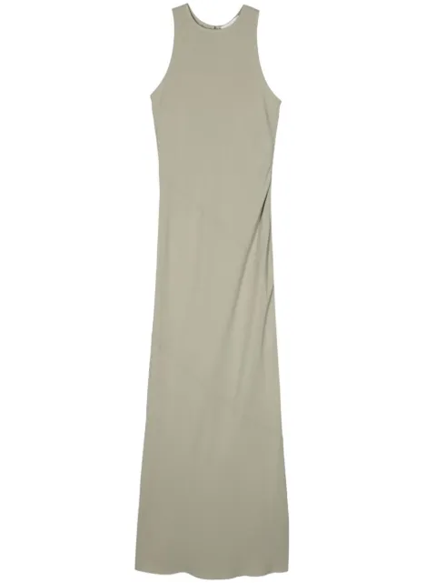 AMI Paris bias-cut maxi dress Green E24FDR219AC0009