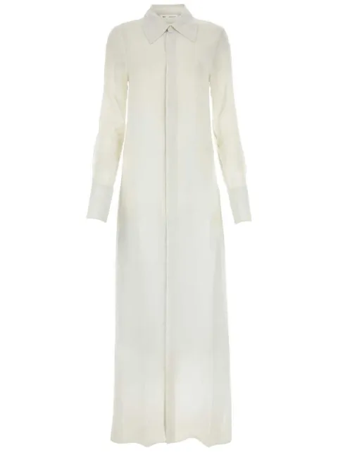 AMI Paris chiffon silk maxi dress White E24FDR218SE0008