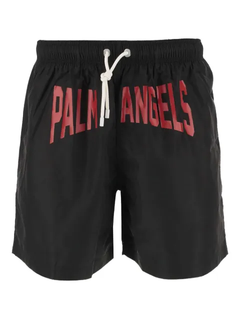 Palm Angels PA City logo-print swim shorts Black PMFD002R24FAB0031025