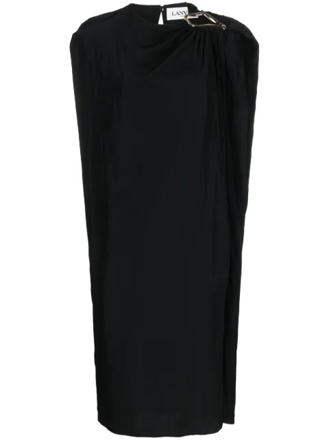Lanvin ring-detail midi dress Black RWDR00214778H23