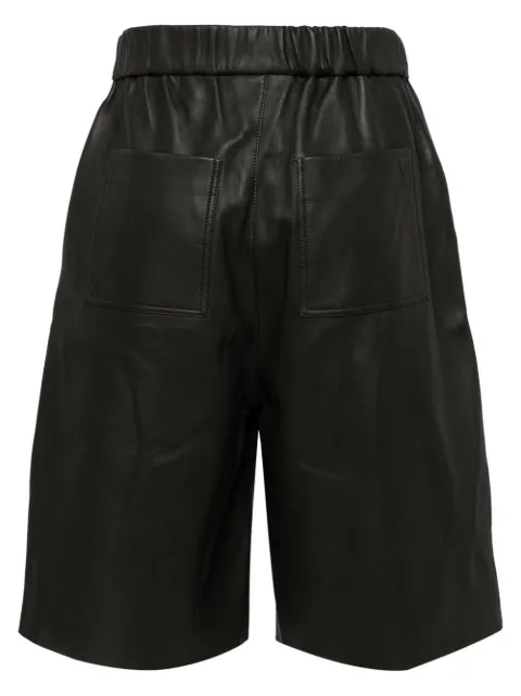 AMI Paris leather bermuda shorts Green E24USO324LH0029