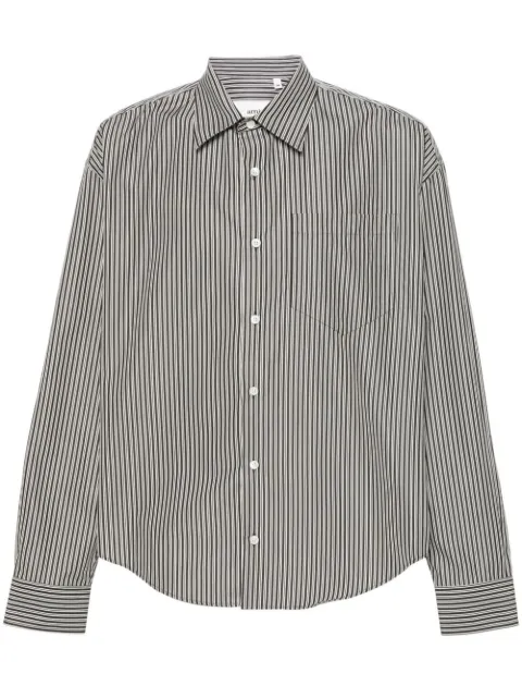 AMI Paris Ami de Coeur cotton shirt Black E24USH116CO0066