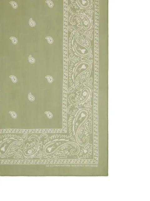 AMI Paris paisley-print scarf Green E24USF101VI0005