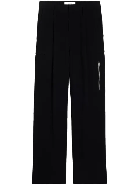 AMI Paris tailored wide-leg trousers Black E24HTR301AC0009