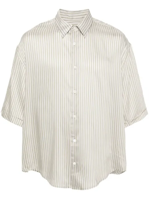 AMI Paris Ami de Coeur monogram-motif shirt Neutrals E24HSH226VI0015