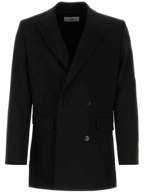 AMI Paris double-breasted virgin wool blazer Black E24HBV313WV0039