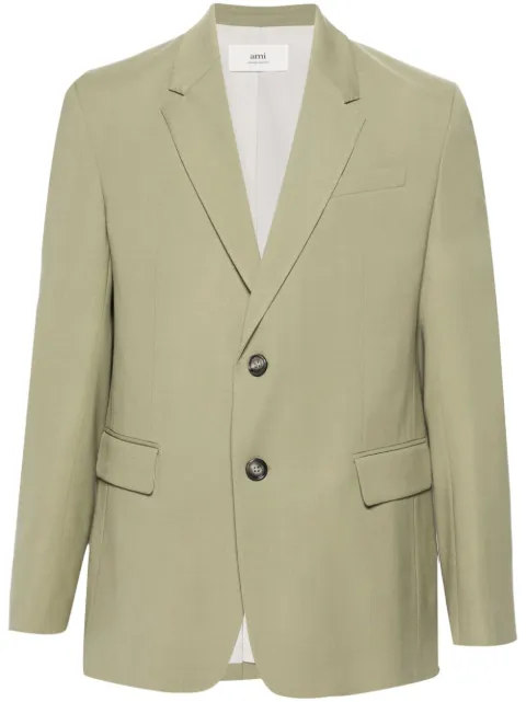 AMI Paris single-breasted blazer Green E24HBV007VI0007