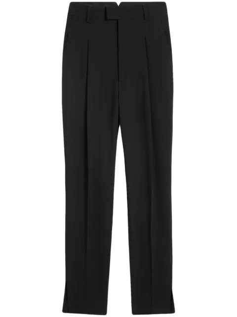 AMI Paris high-waist tapered-leg trousers Black E24FTR012WV0039